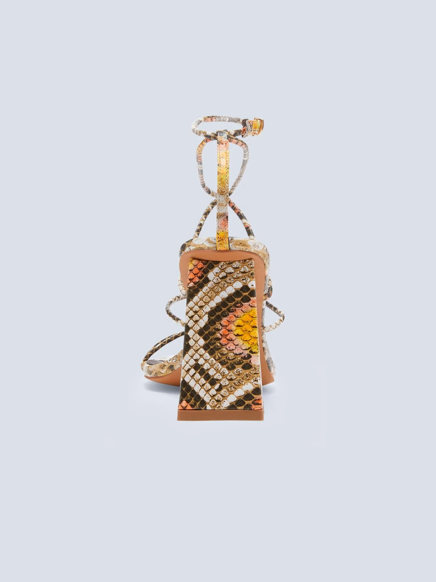 Zahra Snake-Print Strappy Sandal