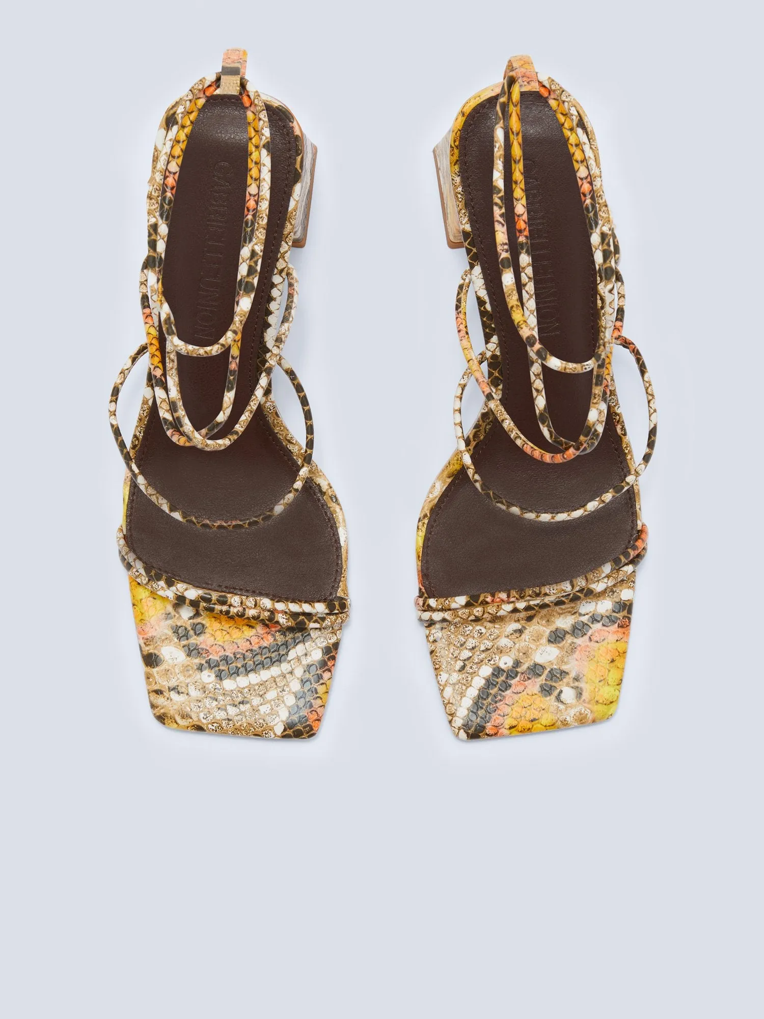 Zahra Snake-Print Strappy Sandal