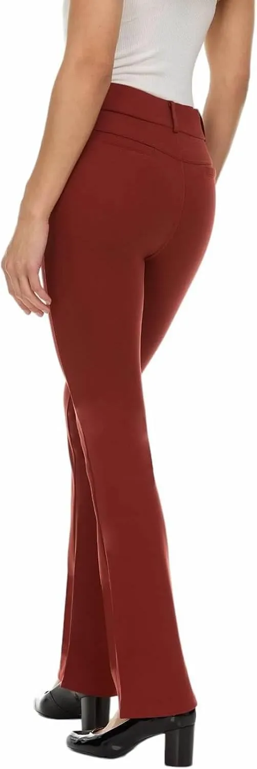 ZayWay Women's Stretch Bootcut Dress Pants with Pockets - Wear to Work - Ponte Treggings