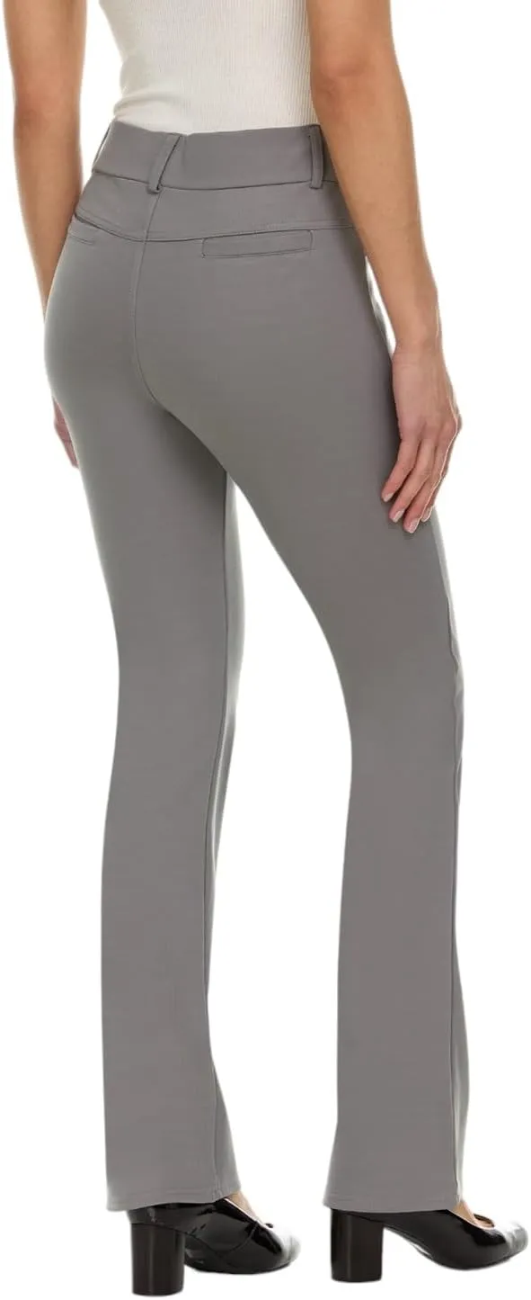 ZayWay Women's Stretch Bootcut Dress Pants with Pockets - Wear to Work - Ponte Treggings