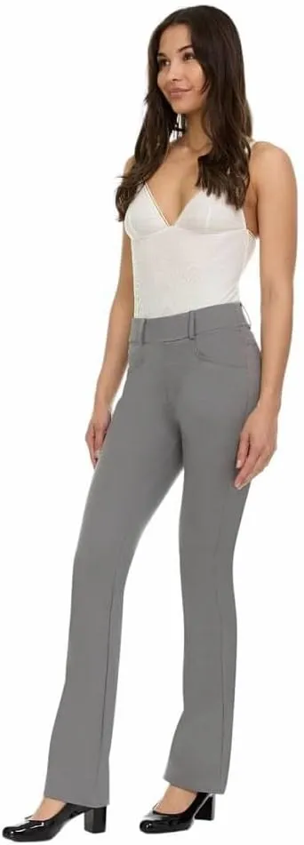 ZayWay Women's Stretch Bootcut Dress Pants with Pockets - Wear to Work - Ponte Treggings