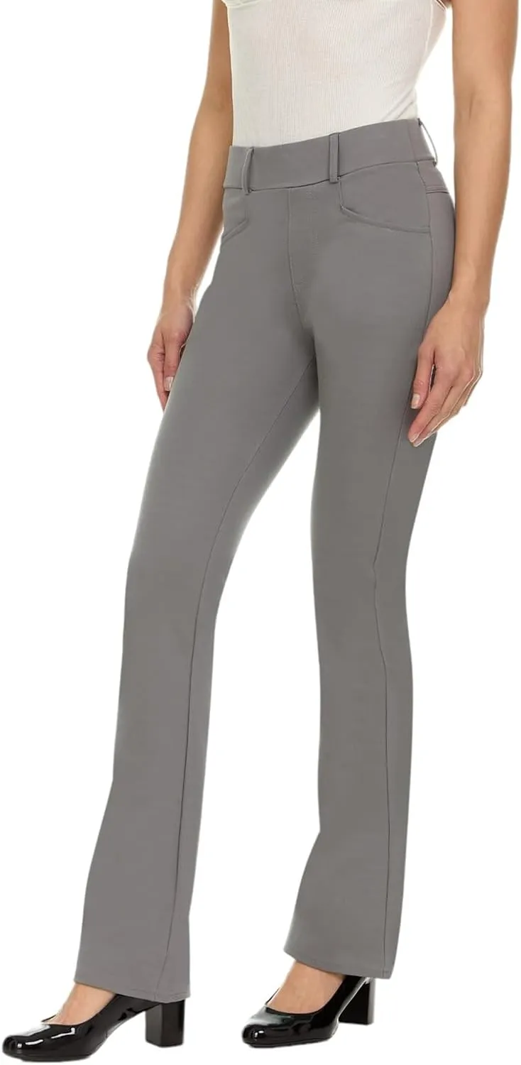 ZayWay Women's Stretch Bootcut Dress Pants with Pockets - Wear to Work - Ponte Treggings
